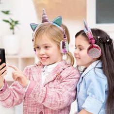 Netscroll Bezdrôtové detské slúchadlá s vzhľadom jednorožca, UnicornBuds