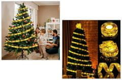 CoolCeny Vianočná svietiaca LED stuha - Ribbon Gold – 5 metrov - Multicolor