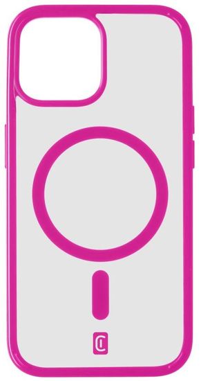 CellularLine Zadný kryt Pop Mag s podporou Magsafe pre Apple iPhone 15, číry / ružový (POPMAGIPH15F)