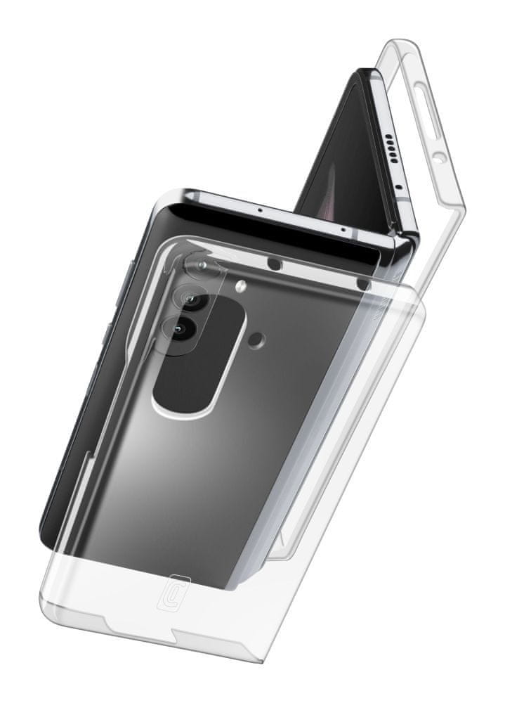 CellularLine Zadný kryt s ochranným rámčekom Cellularline Clear Duo pre Samsung Galaxy Z Fold5 CLEARCSGALZFOLD5T, číry