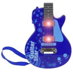 Nobo Kids Elektrická rocková gitara s kovovými strunami, modrá