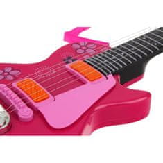 Nobo Kids Elektrická rocková gitara s kovovými strunami, ružová