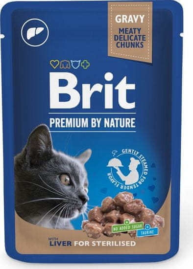 Brit premium cat pouches Liver for Sterilized 100 g