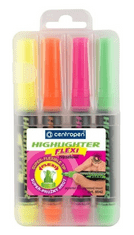 Centropen Zvýrazňovače Flexi Neon 4ks