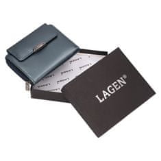 Lagen Dámska kožená peňaženka 50723 METALIC GREY