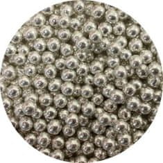Cukrové perly strieborné stredné (50 g) AMO32