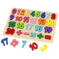 Nobo Kids Drevené puzzle s číslami Puzzle sčítanie čísel