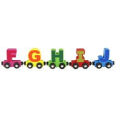 Nobo Kids Drevený vlak vlak abeceda 26 vagónov písmená