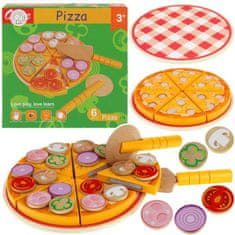 Nobo Kids Drevená pizza na krájanie s príslušenstvom pre nože na suchý zips
