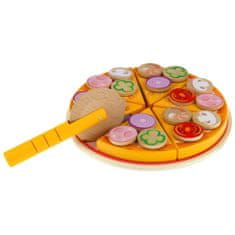 Nobo Kids Drevená pizza na krájanie s príslušenstvom pre nože na suchý zips