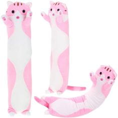 Nobo Kids Long Plush Kitten Mascot Pillow Roller ružový