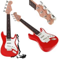 Nobo Kids Elektrická rocková gitara so strunami - červená