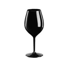 GOLD PLAST Plastový pohár na biele a ružové víno, koktejl 510ml - nerozbitný, čierny