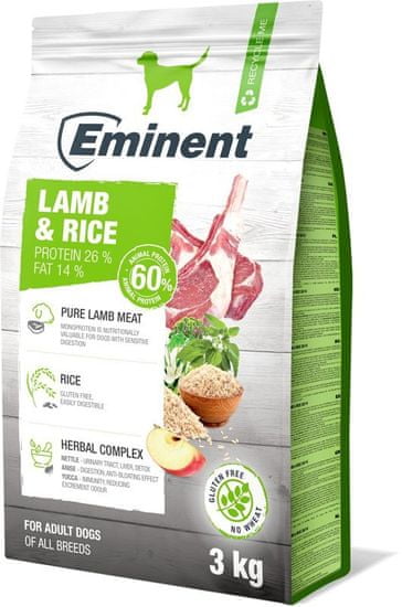 Eminent Prémiové krmivo Lamb and Rice 3kg