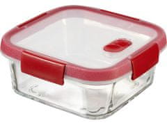 CURVER Dóza na potraviny "Smart Cook", červená, 0,7 l, hranatá, sklenená, 235706