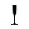 Plastový pohár na šampanské Flute 150ml - nerozbitný, čierny