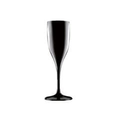 GOLD PLAST Plastový pohár na šampanské Flute 150ml - nerozbitný, čierny