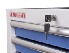 AHProfi Celokovová skriňka s 7-mi zásuvkami PROFI, modrá