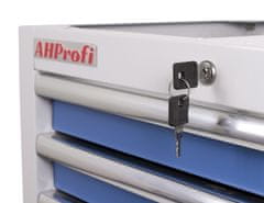 AHProfi Celokovová skriňka s 9-timi zásuvkami PROFI, modrá