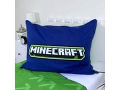 sarcia.eu Minecraft námornícka modrá a zelená detské obliečky, bavlnené obliečky 140cm x 200cm OEKO-TEX