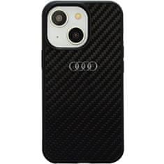 Audi Zadný kryt Carbon Fiber pre iPhone 14 Black