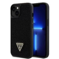 Guess Zadný kryt Rhinestones Triangle Metal Logo pre iPhone 13 Black