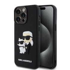 Karl Lagerfeld Zadný kryt 3D Rubber Karl and Choupette pre iPhone 14 Pro Max Black