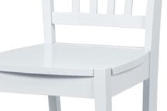 Autronic jedálenská stolička celodrevená, biela AUC-005 WT