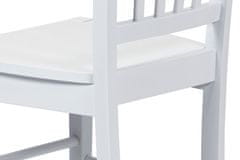 Autronic jedálenská stolička celodrevená, biela AUC-005 WT