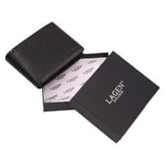 Lagen Pánska kožená peňaženka LG-2119 BLK