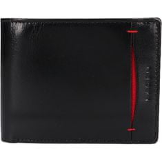 Lagen Pánska kožená peňaženka 50749 BLACK/RED