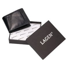 Lagen Pánska kožená peňaženka 50750 BLACK/BLACK