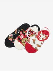 Vans Súprava troch párov dámskych nízkych ponožiek v bielej a červenej farbe VANS 36 1/3