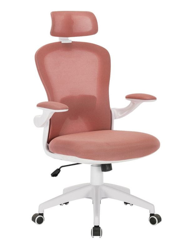 Veneti Otočná stolička FABLE - ružová / biela