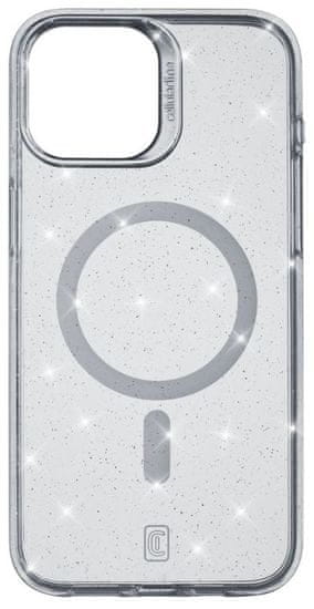 CellularLine Trblietavý zadný kryt Sparkle Mag s podporou Magsafe pre Apple iPhone 15, číry (SPARKMAGIPH15T)