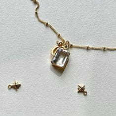 Decadorn Krásny pozlátený náhrdelník s kremeňom