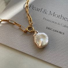 Decadorn Elegantný pozlátený náhrdelník s pravou perlou Sea Chunky