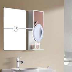 Netscroll Zrkadlo s priblížením, výkonným LED svetlom a ohybným držiakom, BeautyMirror