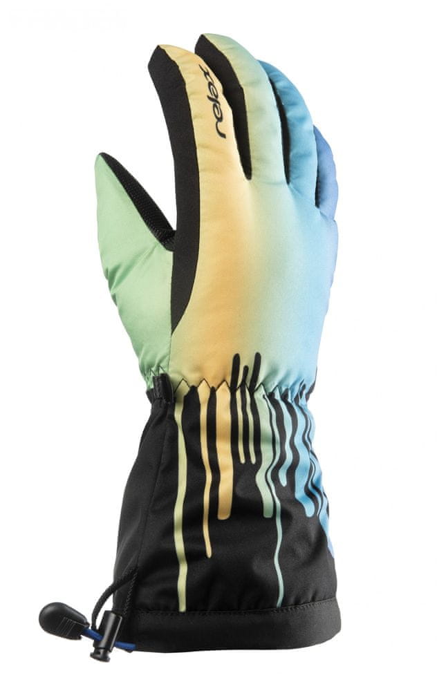 Relax Lyžařské rukavice PUZZY žltá/modrá 10 rokov