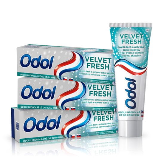 Odol Velvet Fresh zubná pasta 3x75 ml