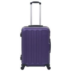 Vidaxl Súprava kufrov s tvrdým krytom 3 ks fialová ABS