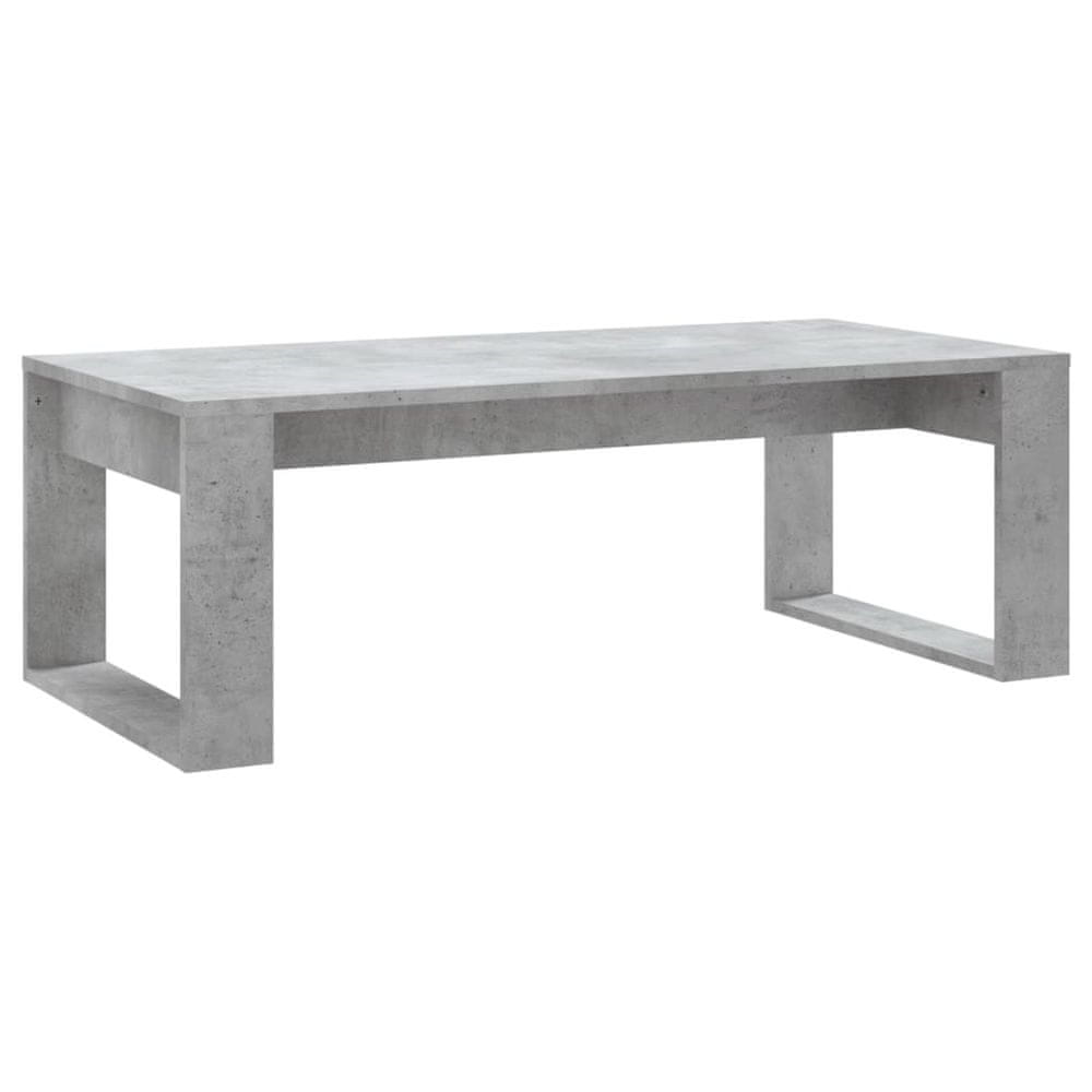 Vidaxl Konferenčný stolík betónový sivý 102x50x35 cm kompozitné drevo