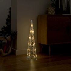 Vidaxl Akrylové dekoratívne pyramídové LED svetlo teplé biele 60 cm