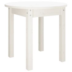 Vidaxl Konferenčný stolík biely Ø 45x40 cm borovicový masív