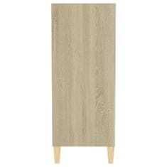Vidaxl Komoda, biela a dub sonoma 57x35x90 cm, kompozitné drevo
