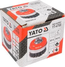 YATO Kefa drôtená čelná M14 x 75 mm INOX