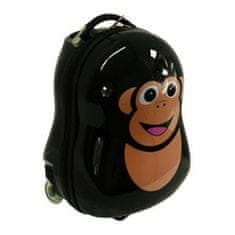 Rogal Čierny detský kufor na kolieskach "Monkey" - veľ. M