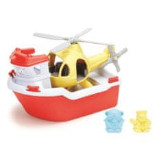 Green Toys Záchranná loď s helikoptérou