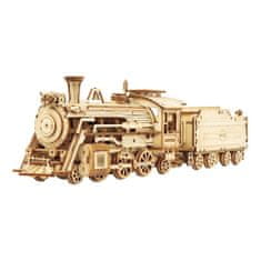 Robotime Robotime 3D drevené puzzle Parní lokomotiva Prime Steam Express 1:80 308 ks