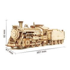 Robotime Robotime 3D drevené puzzle Parní lokomotiva Prime Steam Express 1:80 308 ks